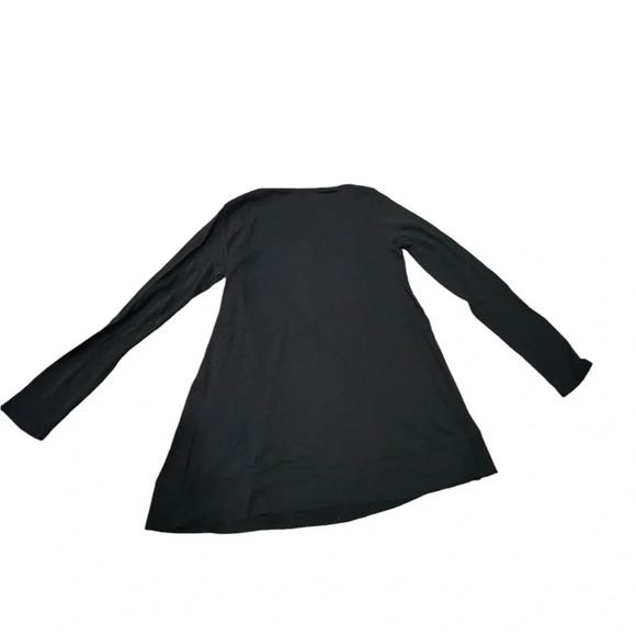 Gorgeous Jet black EUC J Jill Pima Boat Neck Tunic 100% Cotton Size Small - Picture 2 of 4